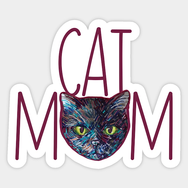 Cat Mom Sticker by bubbsnugg